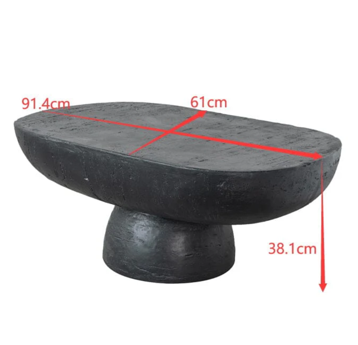 Lafayette Black Cement Coffee Table