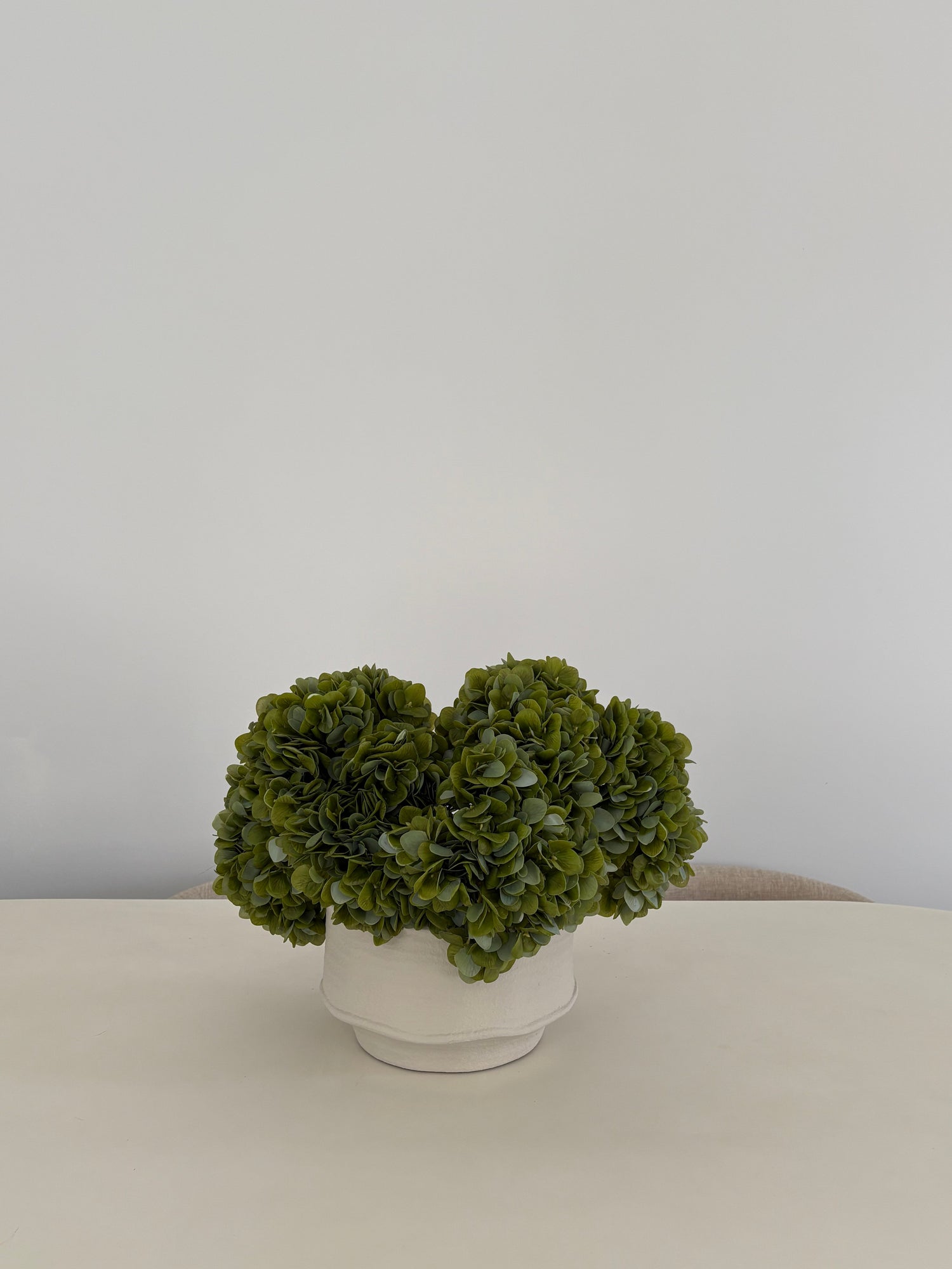 Artificial Green Hydrangea Arrangement in Vase