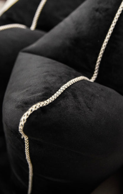 Aswad + Tuxedo Piping Cushion