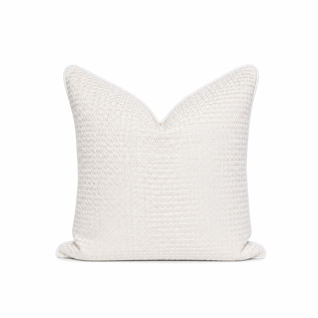 White Patterned Cushion