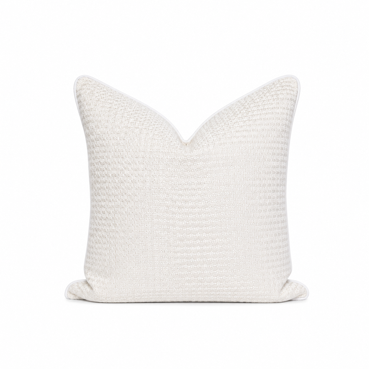 White Patterned Cushion