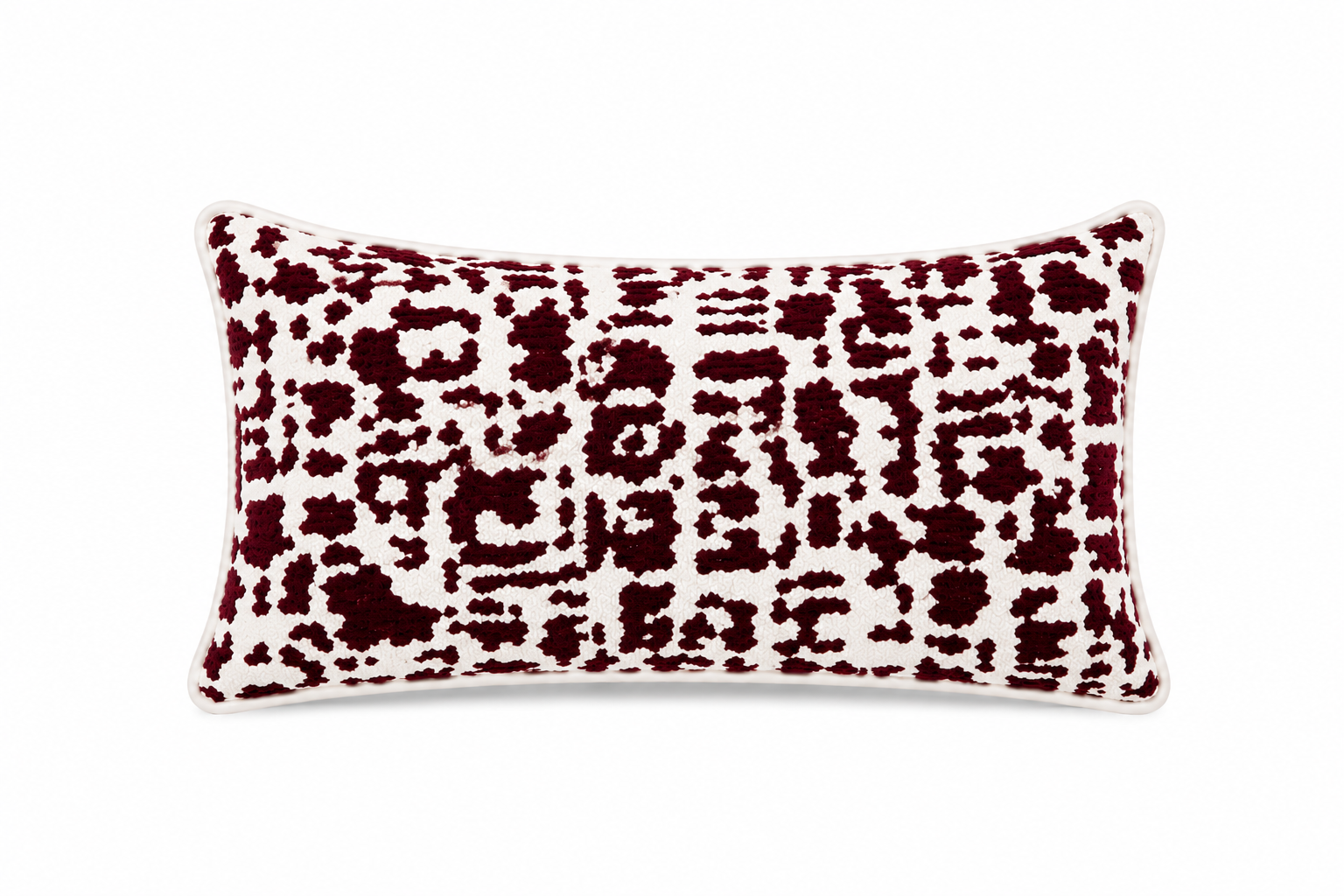 Burgundy Patterned Cushion