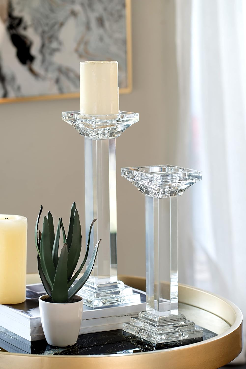 Colette Crystal Candle Holder