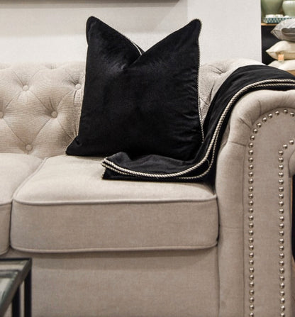 Aswad + Tuxedo Piping Cushion