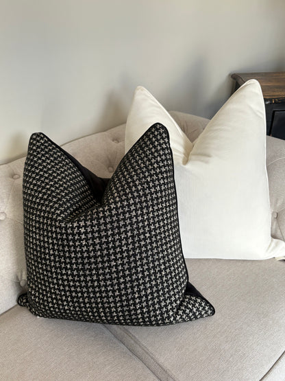 Black &amp; White Patterned Cushion Cover