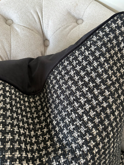 Black &amp; White Patterned Cushion Cover