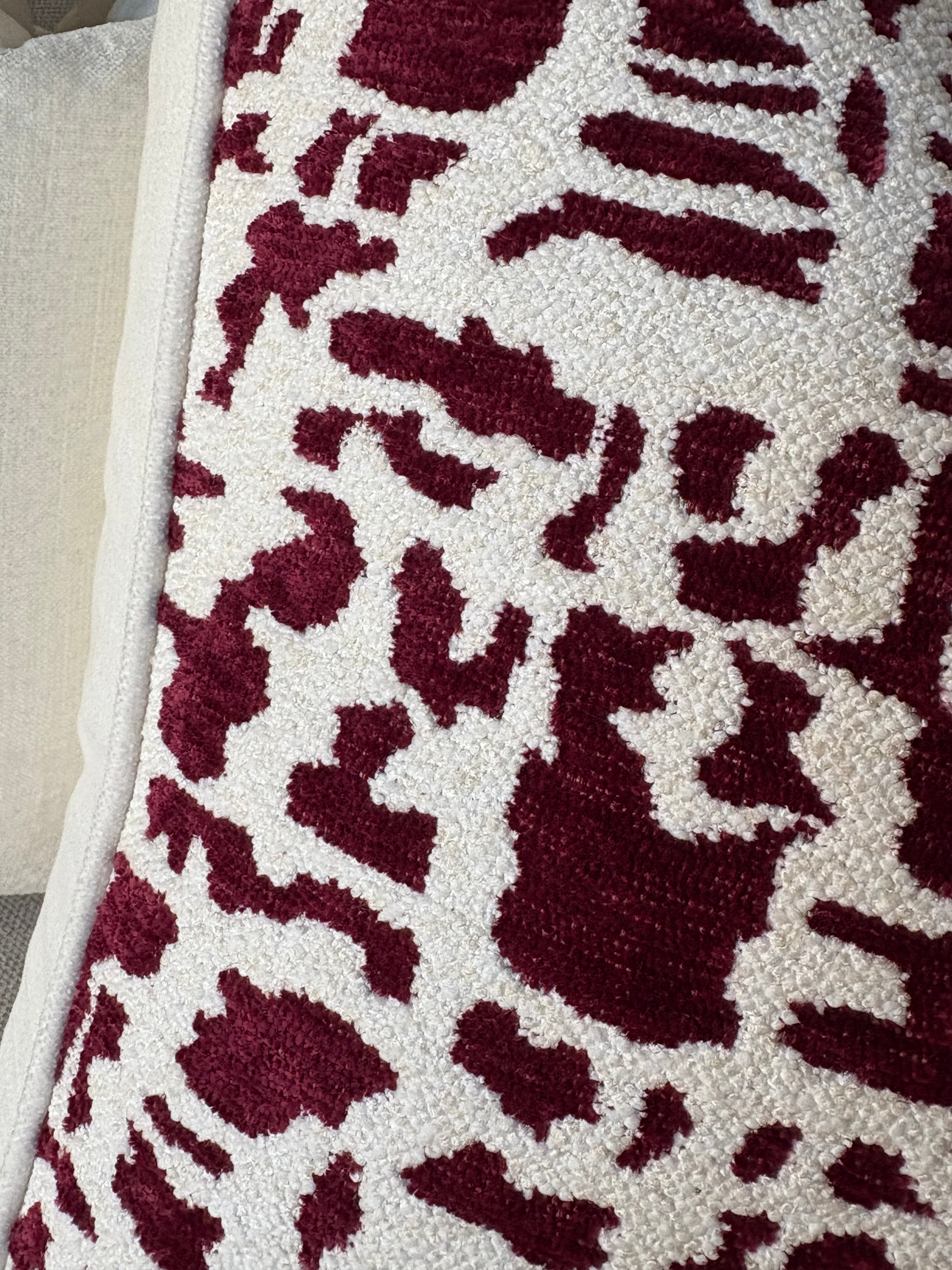 Burgundy Patterned Cushion