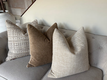 Neutral Beige Woven Cushion