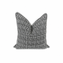 A square throw pillow featuring a black and white houndstooth pattern with black piping along the edges, shown against a plain white background.