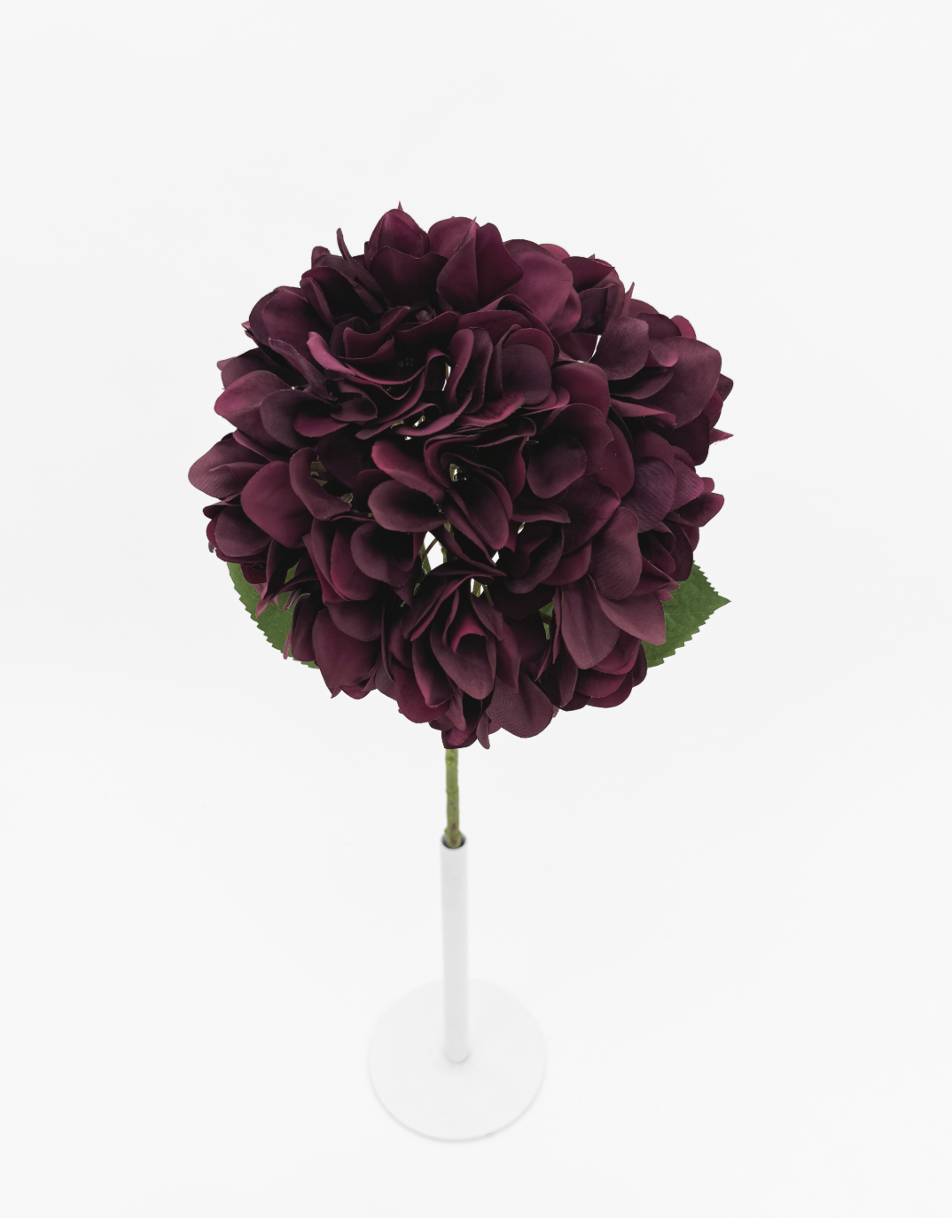 burgundy hydrangea artificial stem
