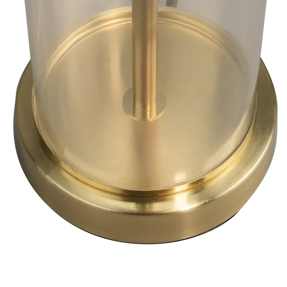Lahncome White and Gold Lamp