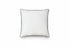 White linen Plush Cushion with Duck Feather Insert Black Piping