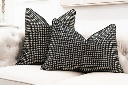 Black &amp; White Patterned Cushion Cover